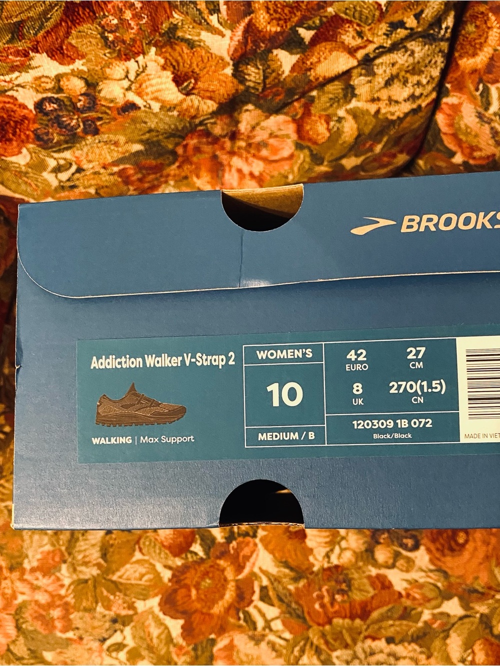Women’s Brooks Addiction V-strap 2 Velcro Comfort Walking Shoe Size 10 NIB - Picture 9 of 10